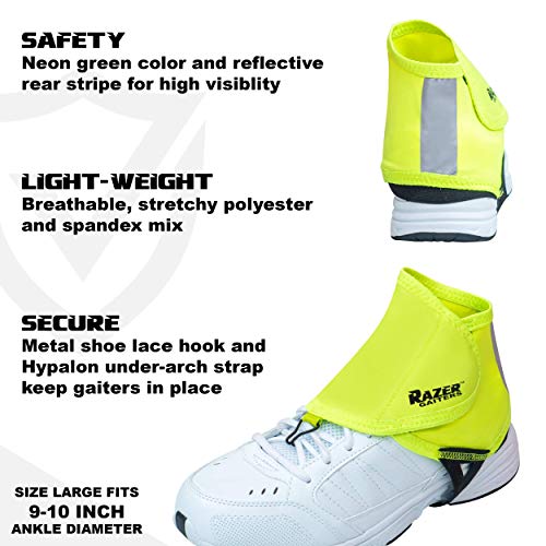 Reflective Running Gear for Women and Men (Large Trail Running Gaiters)