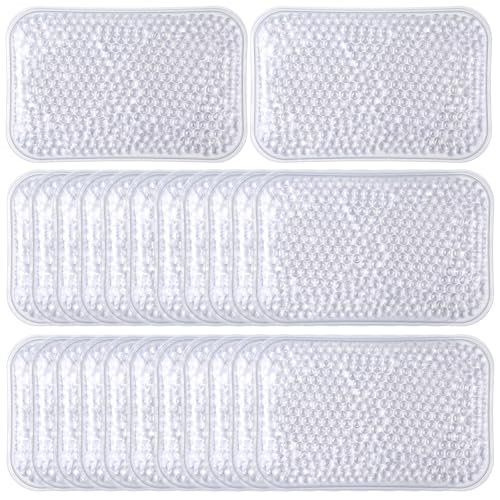 Trelaco 24 Pcs Clear Gel Bead Ice Pack 4 x 6 Inch Reusable Hot Cold Pack - color: Clear