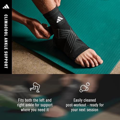 adidas Aeroready Ergonomic Compression Sleeve for Ankle, Elbow or Knee - size: Medium, style: Ankle Support