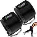 Ankle Straps for Cable Machines, Adjustable, 2 Pack - style: Black 1 D-Ring