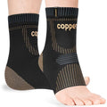 JIUFENTIAN Ultra-Breathable Copper Ankle Braces for Men and Women, Large - color: Black, size: Large