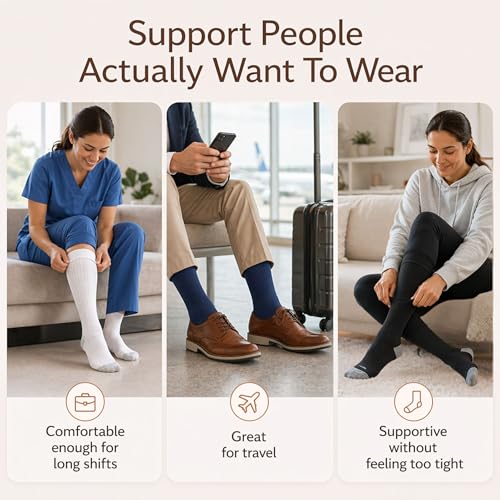 CopperJoint Compression Socks for Women & Men, Black, Small, 1 Pair - color: Black, size: Small