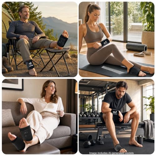 REVIX Foot Ice Pack Wrap for Plantar Fasciitis, 45-Min Cold Therapy 2 Packs - style: 2 Packs