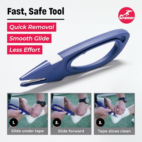 Cramer Training Supplies, Shark Tape Cutter & Remover Liquid for Adhesive Removal, Safe Edge Scissors, Bandage Shears & Solution to Safely Remove Standard Cutter - Material