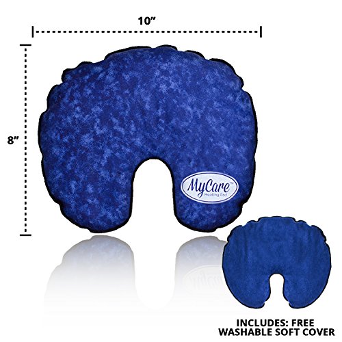 Hot Cold Face Mask with Washable Cover – Reusable Natural Relief for Migraine, Sinus, Headache, and Stress - color: Blue