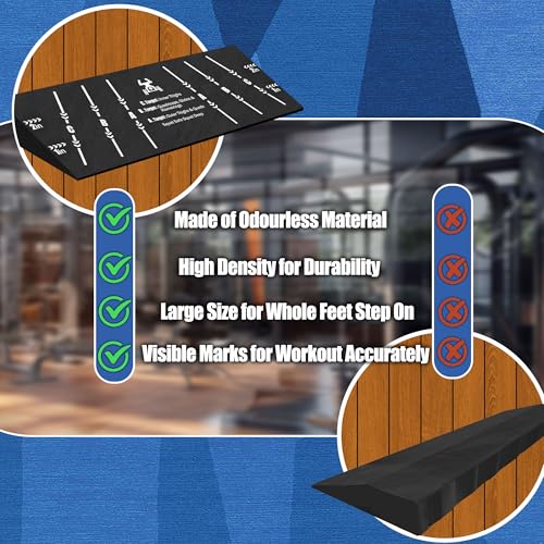 Squat Wedge Block One Piece: Heel Elevated Board for Lower Body Workout - size: 3Pcs: 1L+2S