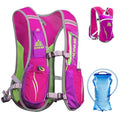 Azarxis Running Water Bottles Flask BPA Free Leakproof Hydration Vest Packs Waist Belt Replacement for Triathlon Marathon Hiking Cycling Climbing Runner - color: #5 Rose Red (5.5L) with a 1.5L Water Bladder