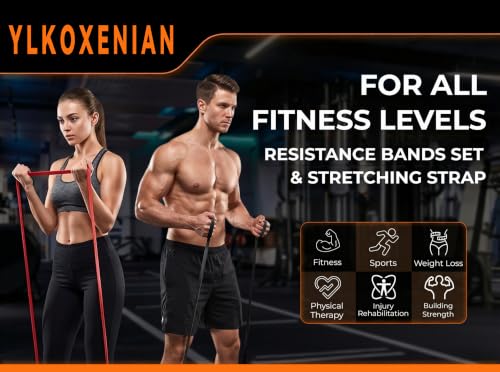 Resistance Bands for Working Out, 5-Level Pull Up Assistance Bands Set, 5-120 lbs Heavy Duty Exercise Bands. - color: 5 Bands Set