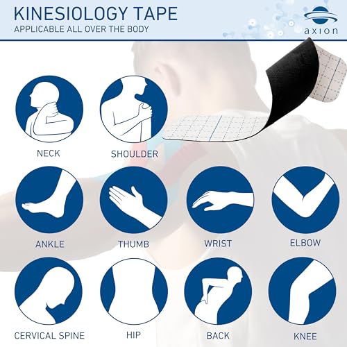 axion Kinesiology Tapes PRECUT Black Pink | 50 Pre-Cut Sport Tape Strips 10x2 in | Waterproof • Skin-Friendly • Elastic | Kinesiology Tapes Ideal for Sports - color: 07) 50 Strips Black/Pink