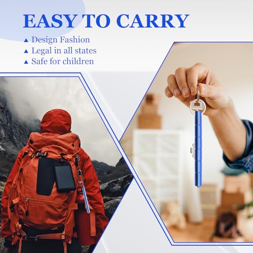 Self Defense Keychain for Women - Emergency Glass Breaker, Personal Security Tool & Safety Keychain Set (Silver, Blue, Black)