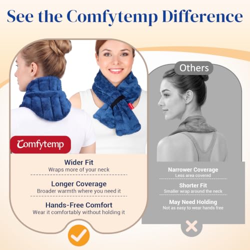 Comfytemp Microwave Heating Pad for Neck Pain Relief, Moist Therapy, 33"x4"