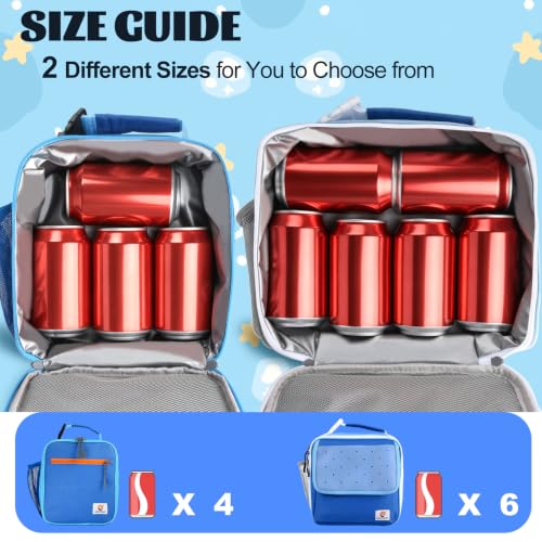 CaCTOUR Lunch Box Kids,Premium Insulated Lunchbox for Girls Boys,Soft Mini Cooler Bag Back to School Thermal Reusable Lunch Bag for Work School Picnic (Blue) - color: Blue
