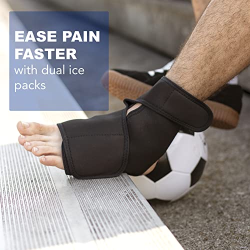 Brace Direct Reusable Gel Ice Pack Wrap for Achilles Tendonitis Relief - size: L-XL