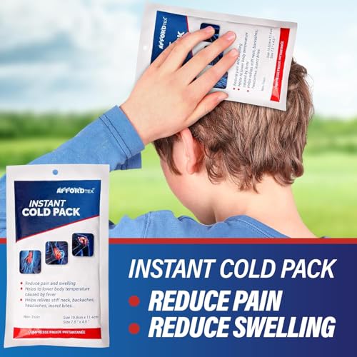 50 Instant Cold Pack, Large Size 7.5 x 4.5 Inches,Value Pack,Ready to use Ice Packs for Injury & Pain Relief (50 per Pk) - color: 50 Per Pk