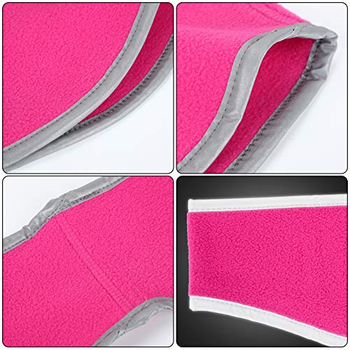 Geyoga 2Pcs Winter Running Ear Warmer Headband for Women Men - color: Fluorescent Rose Red