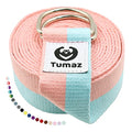 Tumaz Yoga Strap for Stretching with Adjustable D-Ring, 6/8/10 ft - color: 01. Candy, size: 6 Feet