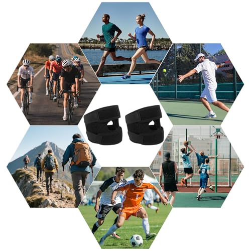 Luwint Patellar Tendon Support Strap with Gel Pad, Adjustable Knee Brace for Men and Women Knee Pain Relief, Arthritis, Sports (Black) - color: Black