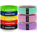 KANGFITER Non-Slip Fabric Resistance Bands for Working Out 3 Levels - color: Colorful 3 PCS