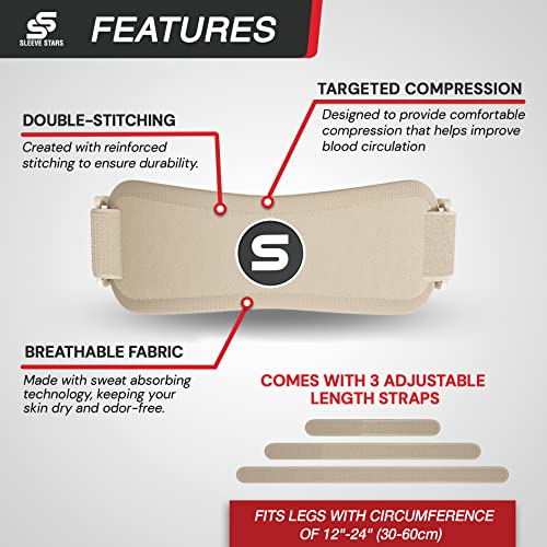 Sleeve Stars Patella Knee Strap and Turmeric Curcumin Supplement Bundle Patellar Tendon Support Knee Brace for Running Sports Arthritis Knee Pain Relief Osgood Schlatter Runner’s Knee Joint Support Mo