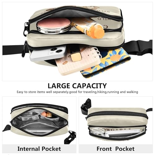 Wild West Rodeo Cowgirl Belt Bag for Women Men Fanny Pack Small Waist Pouch Crossbody Bags for Outdoor Hiking Running Travel - color: Cowgirl