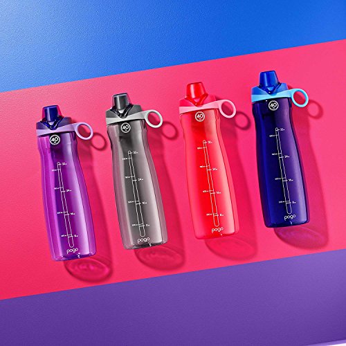 Pogo BPA-Free Plastic Water Bottle with Chug Lid, 40 Oz, Blue - color: Blue, size: 40 Ounces
