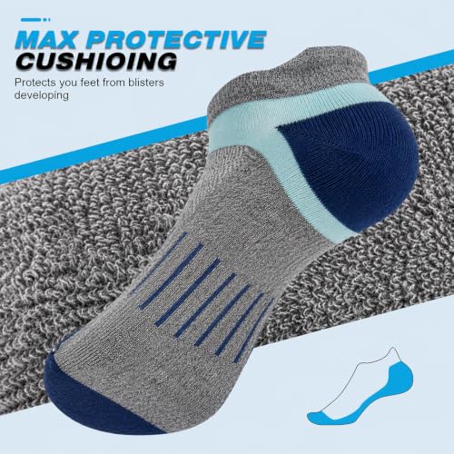 COOPLUS Mens Cushioned Ankle Running Socks Athletic Low Cut Moisture Wicking Cotton Short Sports Socks 7 Pairs - color: 7 Pairs Multicolor