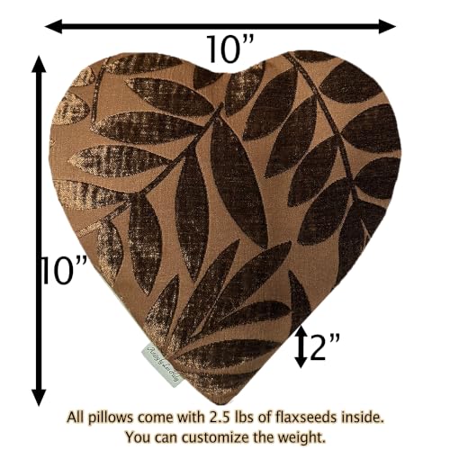 Heat Pack - Microwavable Heating Pads - Microwave Heating Pad for Pain Relief & Comfort - Suitable for The Neck, Back, Shoulders, Hips, Stomach Cramps & More - Neck Heat Wrap - Gift - size: HEART, style: Fall-ing Leaves