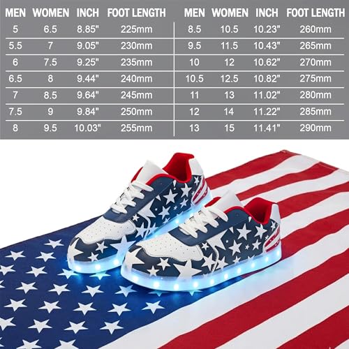Wooowyet Men LED Light Up Shoes for Women High Top Lights Sneakers Glowing Neon Luminous Sequin Fashion Sparkle Bling Shiny Punk Boots LED Shoes - size: 10.5 Women/8.5 Men