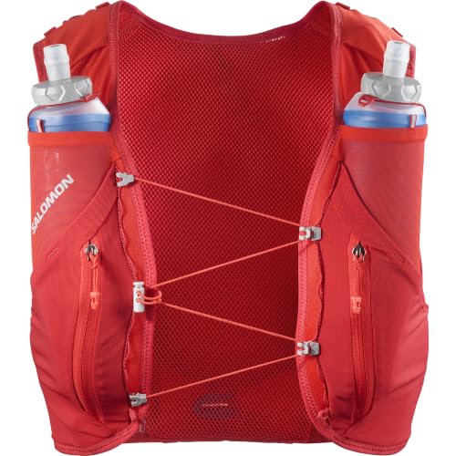 Salomon Unisex Advance Skin 12 | 12 Liter Hydration Trail Running Vest - color: Flame Scarlet/Haute Red, size: Small
