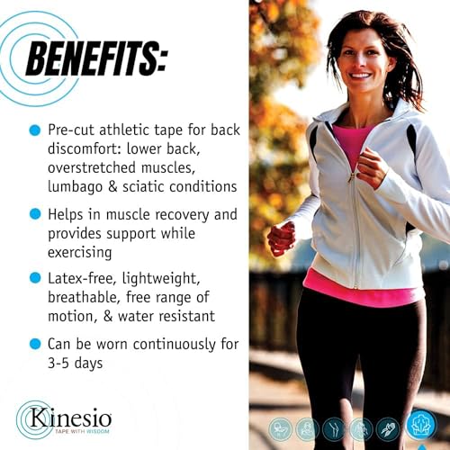 Kinesio Tape - Pre-Cut Back Support - Optimized Athletic Tape Strips