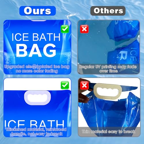 4 Pack Ice Bath Bags Reusable, Large Capacity Cold Plunge Ice Bath Accessories, Portable Bathtub Freezer Water Bags for Ice Baths at Home - color: 5L/1.3 Gallon -4Pcs