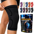 UFlex Athletics Knee Brace Sleeve Men & Women - color: Black