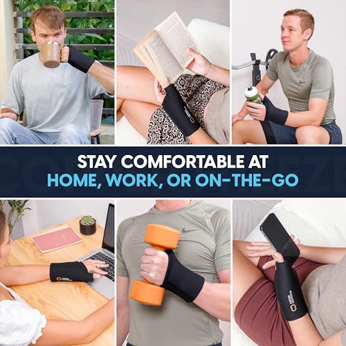 CopperFreeze™ Wrist Sleeve by Copper Compression. Hot & Cold Therapy Support for Pain, Swelling, and Injury Recovery. 360° Copper Infused Relief for Hands, Wrists, and Forearms - style: Wrist Sleeve