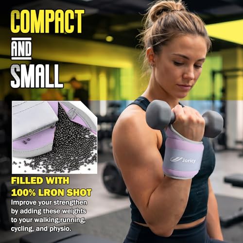 Wrist Weights with Thumb Loops Lock for Men Women Weighted Gloves - color: Light Purple, size: 1 lb Each (2 LBS Total)