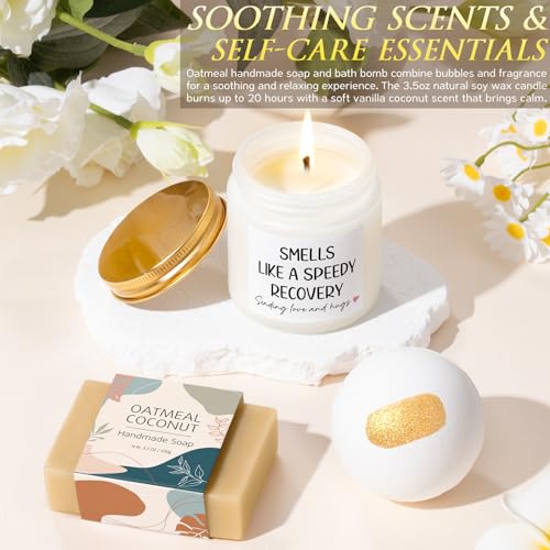 Get Well Gifts Basket for Women After Surgery Recovery Cancer Care Package - color: Ivory White