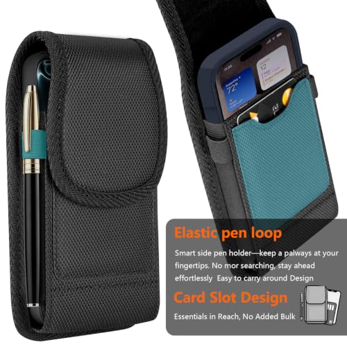 Magnetic Cell Phone Holster with Belt Clip for iPhone Samsung Galaxy - size: X-Large