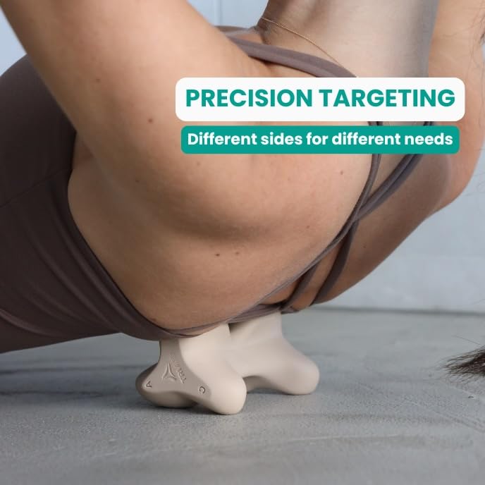Trigger Point Massager for Neck and Shoulder Pain, Occipital Release Tool - color: Teal