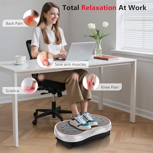 AXV Vibration Plate Exercise Machine Fitness Platform Body Vibrating Board - color: BASIC.SILVER