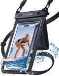 Lamicall Double Pocket Waterproof Phone Pouch, IPX8 Water proof Dry Bag - color: Black