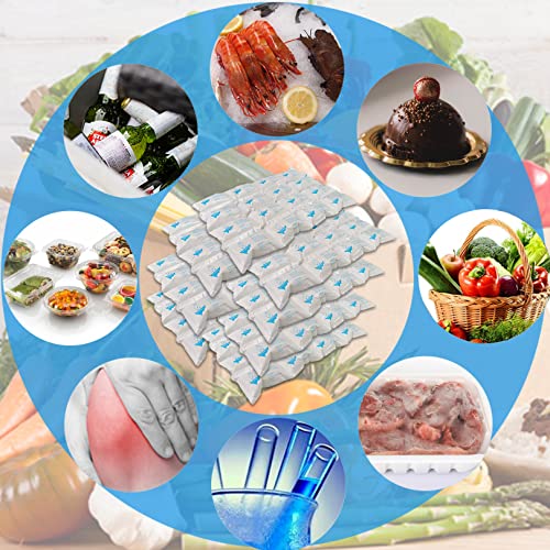 Dry Ice Packs for Shipping Frozen Food, Reusable Cold Ice Sheets for Coolers, Lunch Bag, Flexible Long-Lasting Ice Blanket Sheets for Shipping - color: 5 Sheets - 60 Packs