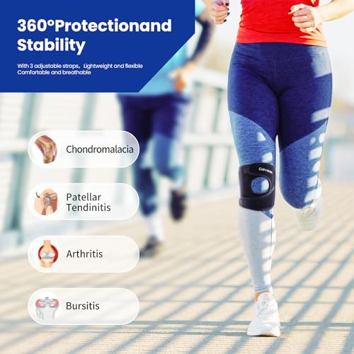 Galvaran Patellar Knee Brace Support Strap Knee Pain Relief Adjustable Knee Strap for Tendonitis, Arthritis, Jumpers, Tennis Running Injury Recovery (Large) - size: Large