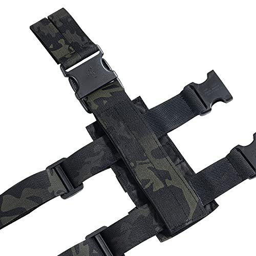 EXCELLENT ELITE SPANKER Tactical Drop Leg Holster Adjustable Drop Leg Platform Molle Module Universal Bag for Left/Right Leg - color: Multicam-Black