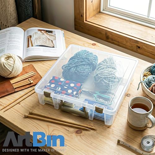 ArtBin Super Satchel 1-Compartment Craft Storage Box, Clear - color: Gold