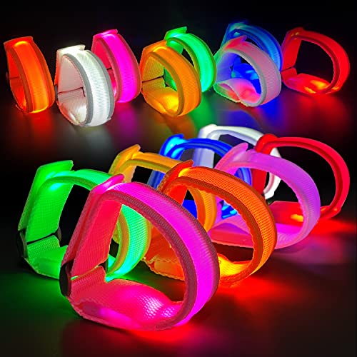 M.best 32pcs LED Light Up Bracelets Glow Flashing Wristbands Glow in The Dark Party Supplies for Wedding, Raves, Concert, Camping,Sporting Events, Party - color: 32pcs Multicolor