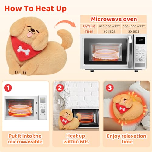Mewaii Microwavable Stuffed Animal Dog Plush, for Period Cramps, 10in - style: lovely Corgi