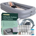 Inflatable Bed Bathtub for Adults, Bedridden Patients - Easy Bed Bath System for Elderly & Disabled - Home Care Portable Medical Bed Shower Solution with Electric Pump and Complete Kit