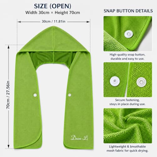 2 pcs Cooling Hoodie Towel - Instant Evaporative Chilly Head Towel, Hooded Cooling Towel for Hard Hat, Outdoor Work, Construction, Sports, Hiking, Camping, Migraine Relief