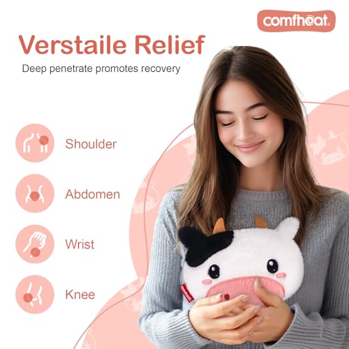 Cow Microwave Heating Pad for Period Cramps, Moist Heat Pack - style: Cow