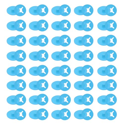 PATIKIL Running Bib Race Clips, 40 Pcs Race Fastener Race Number Buckle Fixing System Marathon Number Buckles Fasteners Holders for Runners Field, Light Blue - color: Light Blue