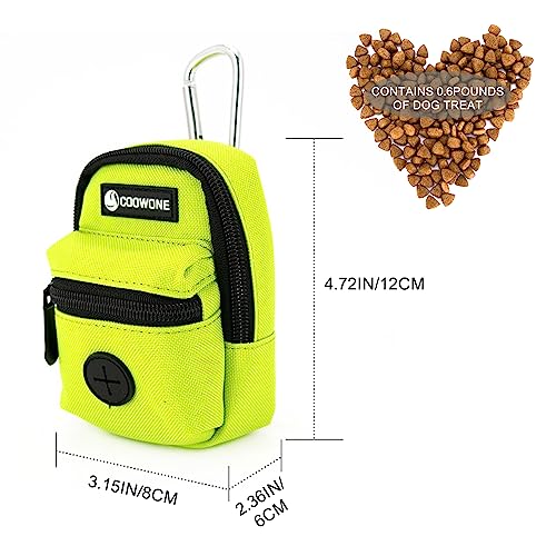 Dog Treat Pouch Dog Poop Bag Holder for Leashes, Pets Snack Container With Inner Small Bag, Puppy Supplies Perfect for Training and Walking - Hands Free Dog Waste Bag Dispenser -Dog Travel Accessories - color: Green 2